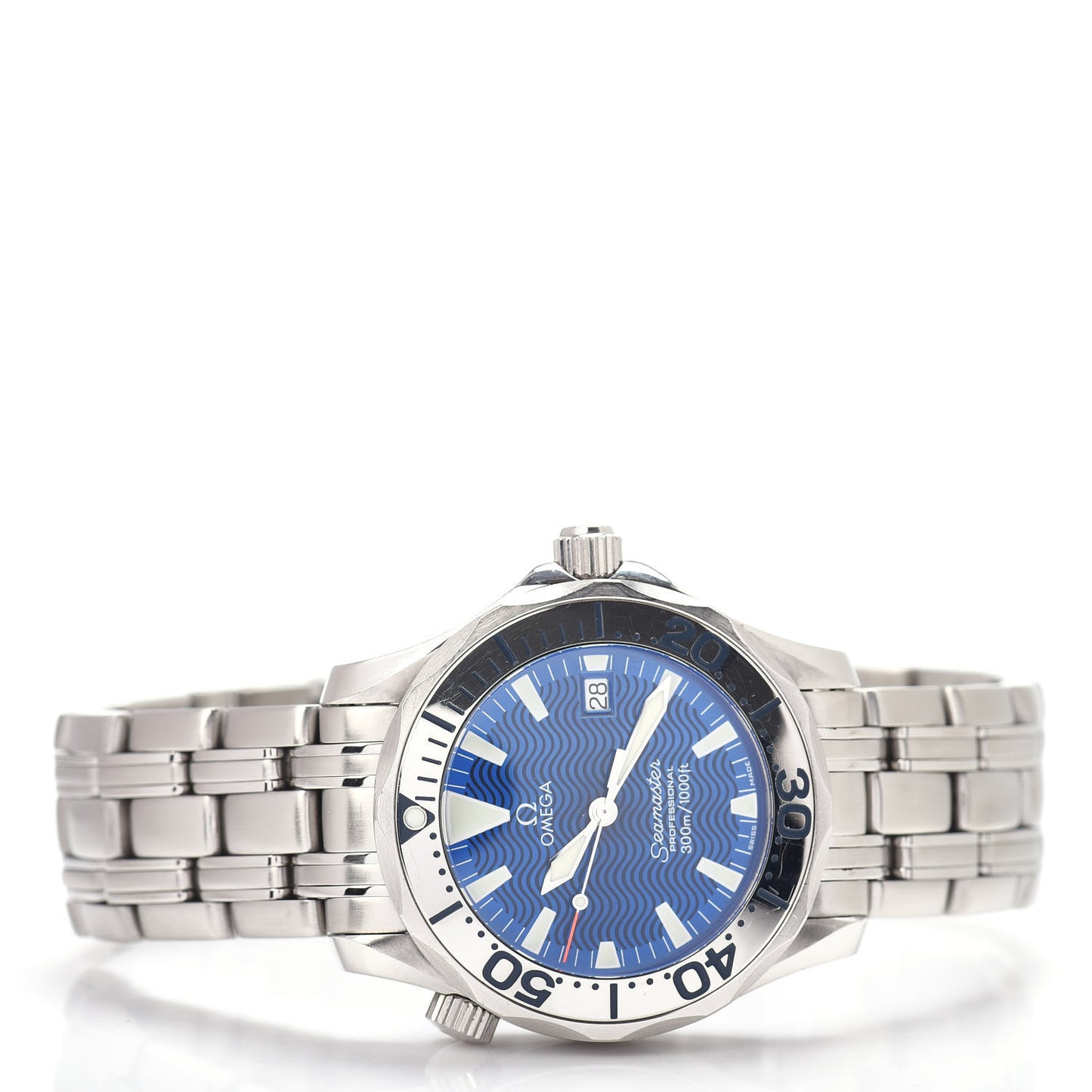 Stainless Steel 36mm Seamaster Professional Quartz Watch Blue 2263.80