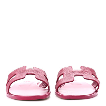 Hermes Epsom Oran Sandals 38 Rose Magenta 2 of 8