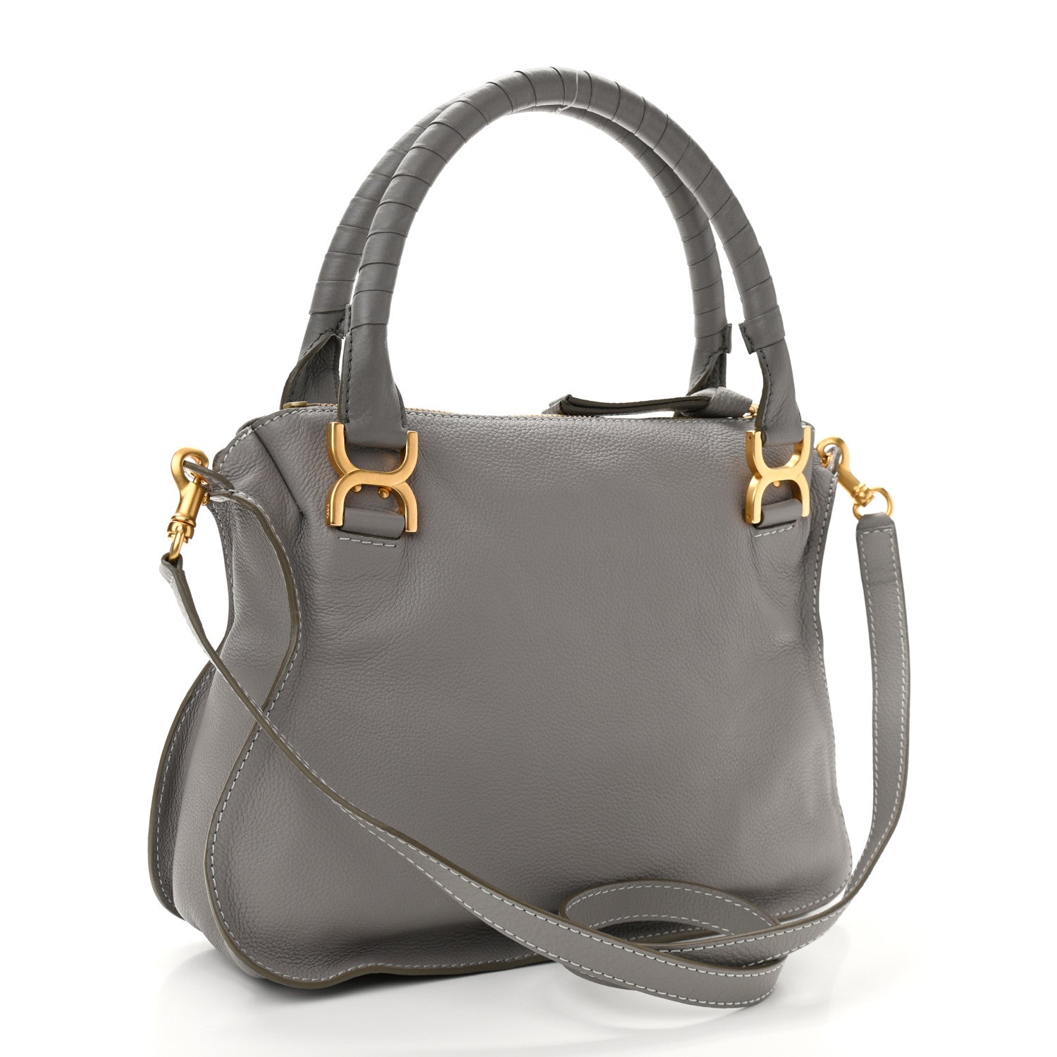 Chloe Calfskin Medium Marcie Satchel Cashmere Grey 3 of 10