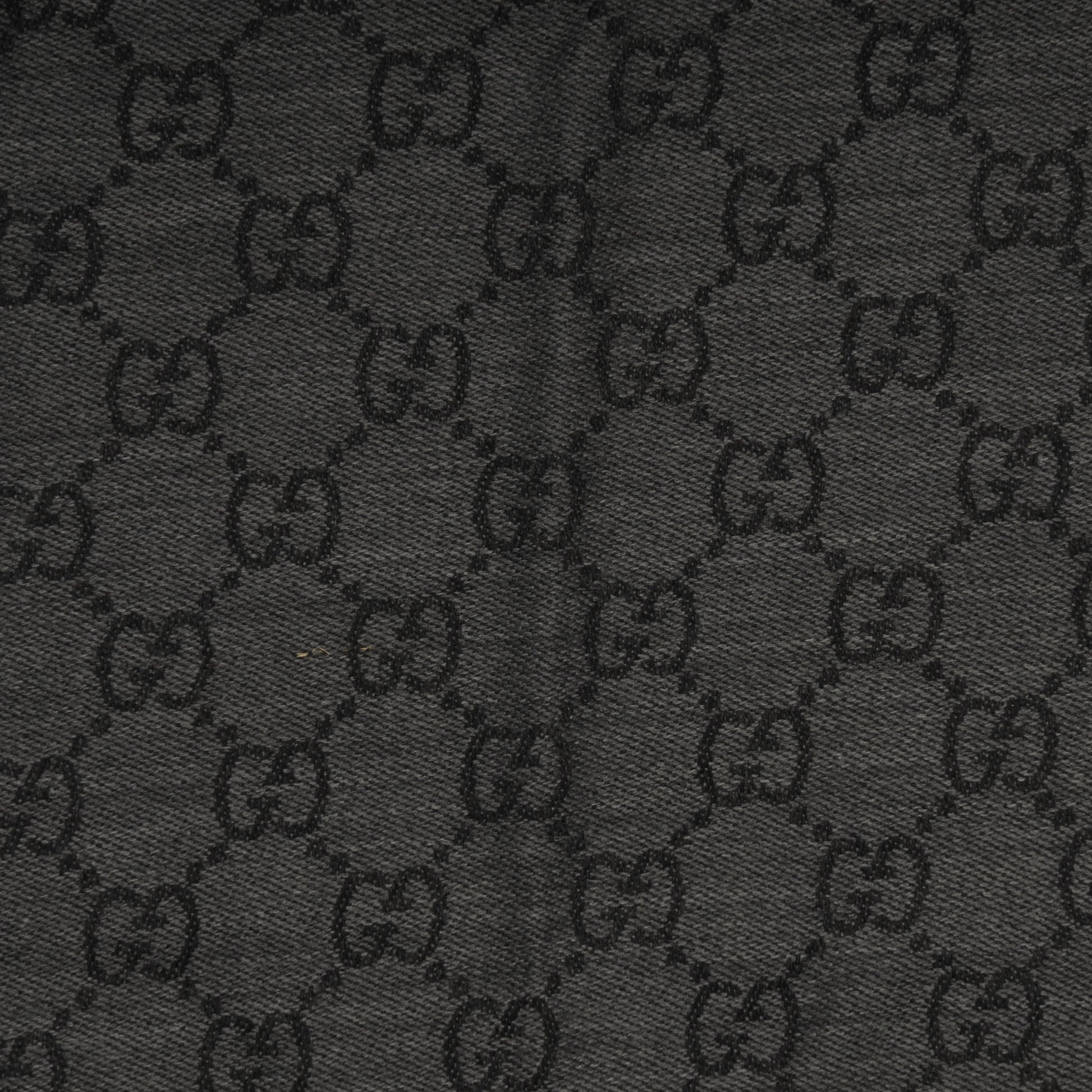 Gucci Wool Monogram Fringe Scarf Gray 3 of 5