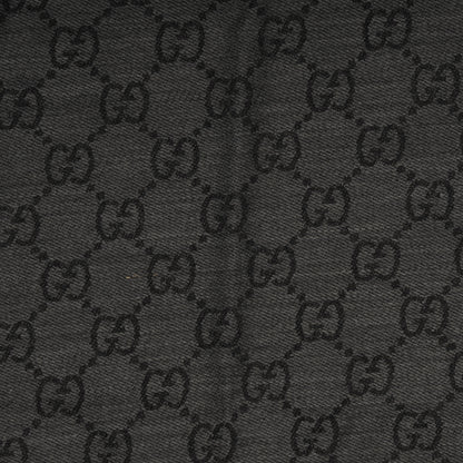 Gucci Wool Monogram Fringe Scarf Gray 3 of 5