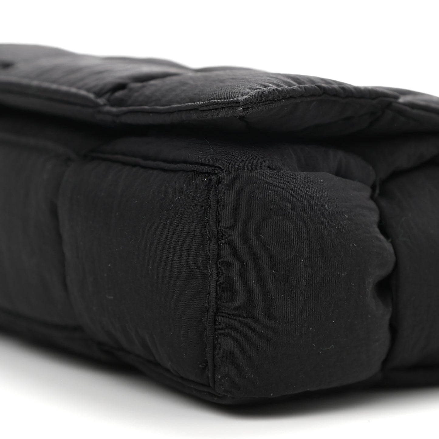 Nylon Intrecciato Mini Padded Tech Candy Cassette Bag Black