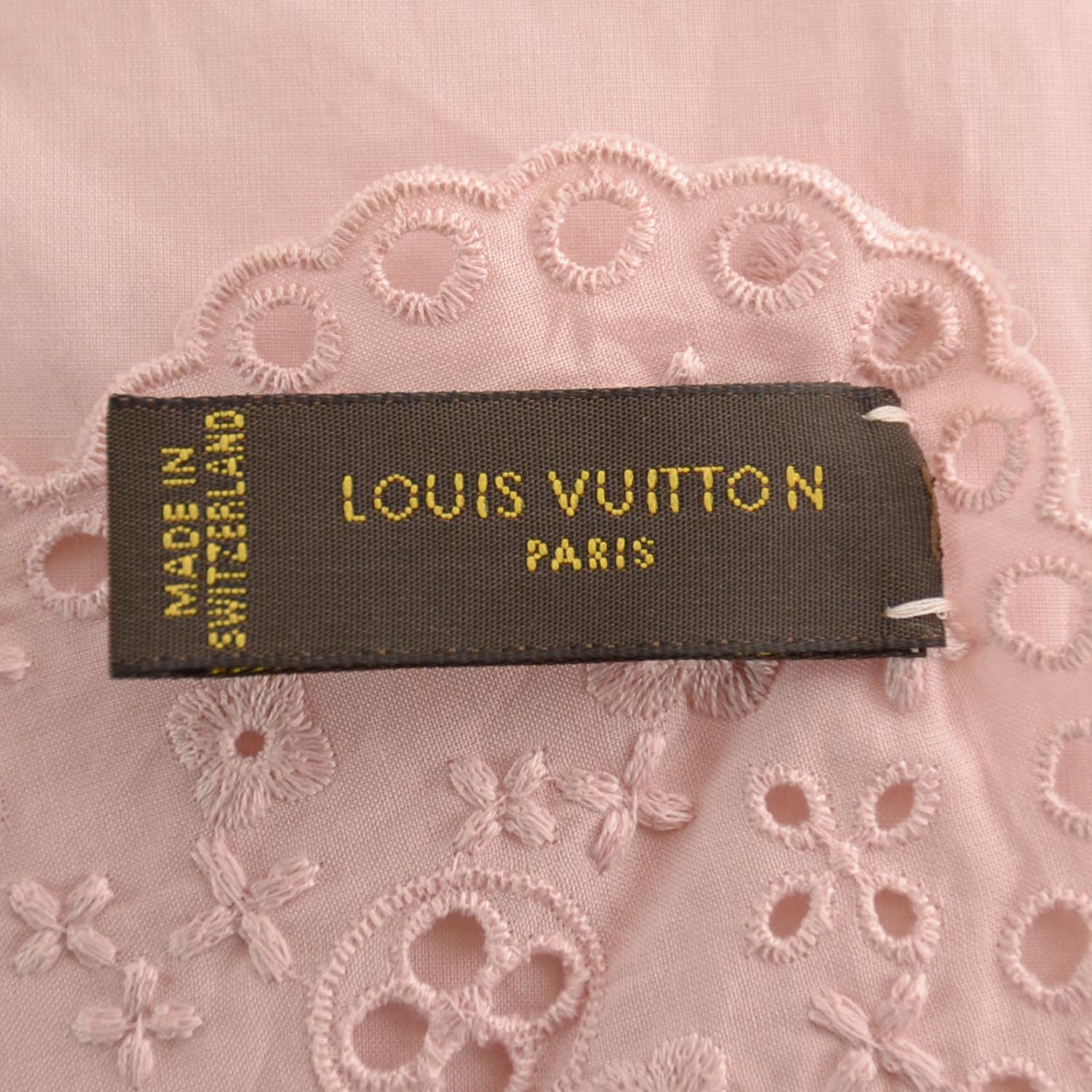 Louis Vuitton Embroidered Eyelet Bandana Scarf Pink 3 of 4