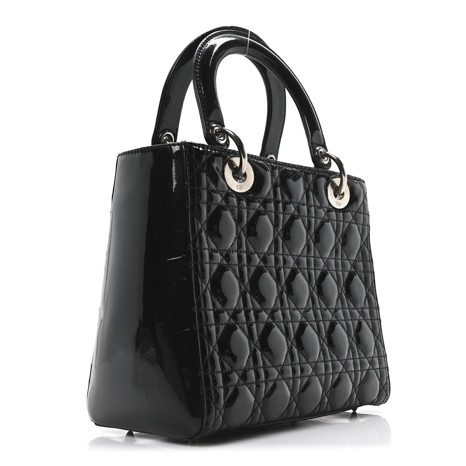 Christian Dior Patent Cannage Medium Lady Dior Black 3 of 10