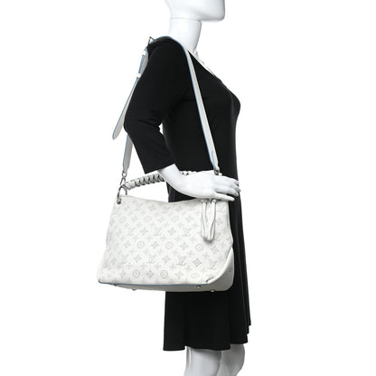 Louis Vuitton Mahina Beaubourg Hobo MM Snow Orage Blue 2 of 9