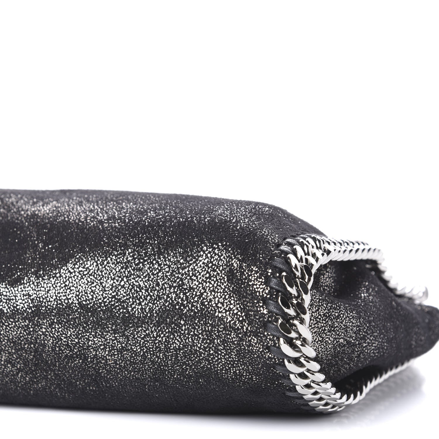 Stella McCartney Chamois Shiny Dotted Mini Falabella Fold Over Tote Ruthenium 8 of 10