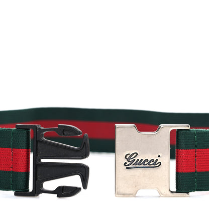 Gucci Nylon Web Belt 85 34 Green Red 4 of 4