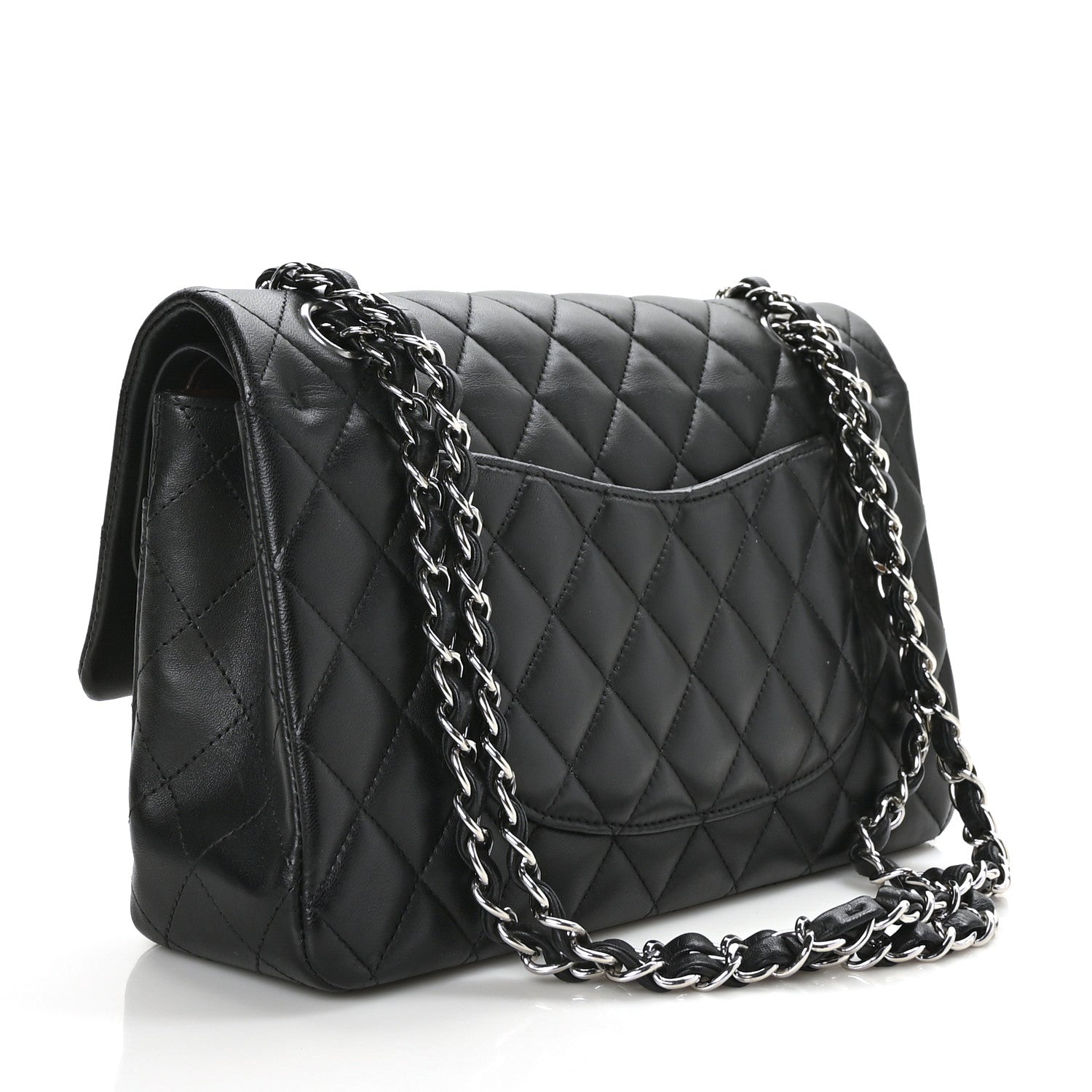Chanel Lambskin Quilted Medium Double Flap Black 3 of 10