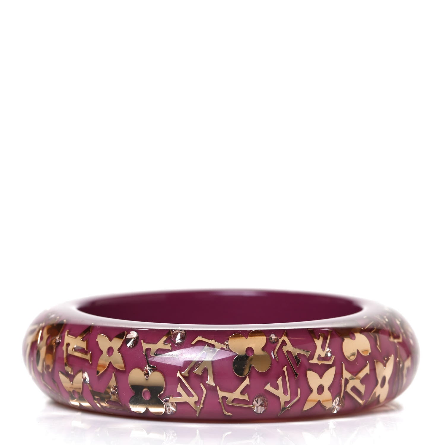 Louis Vuitton Resin Swarovski Medium Inclusion Bracelet GM Violine 2 of 4