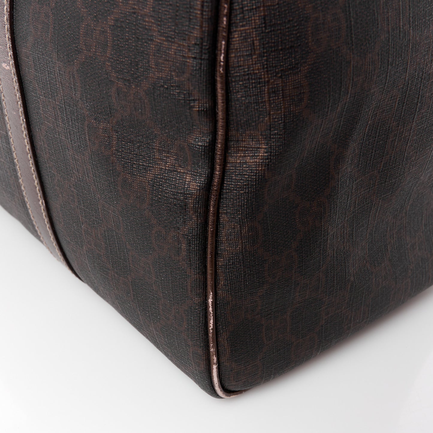 GG Supreme Monogram Medium Joy Boston Dark Brown Bronze