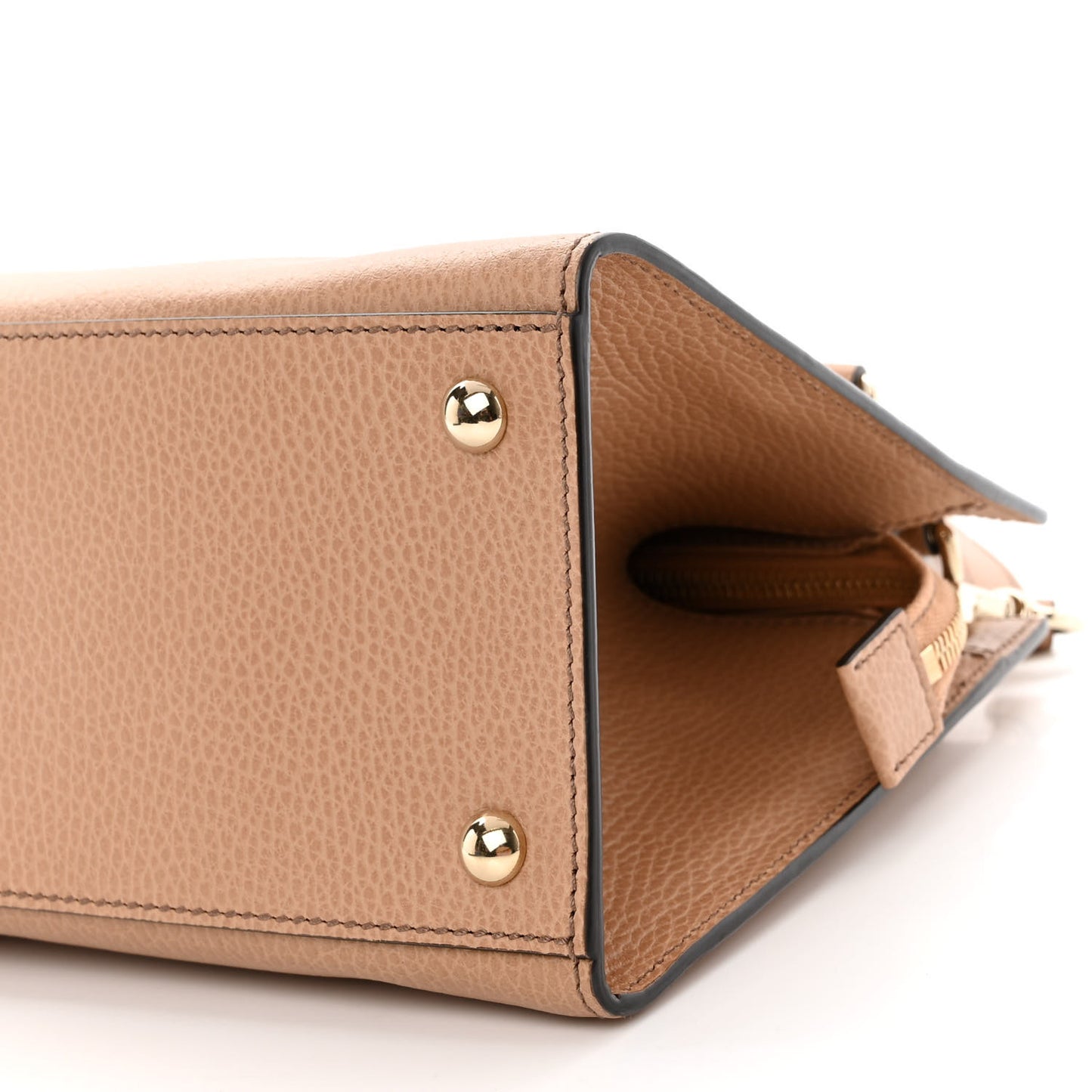 Dollar Calfskin Medium Soho Top Handle Satchel Camelia