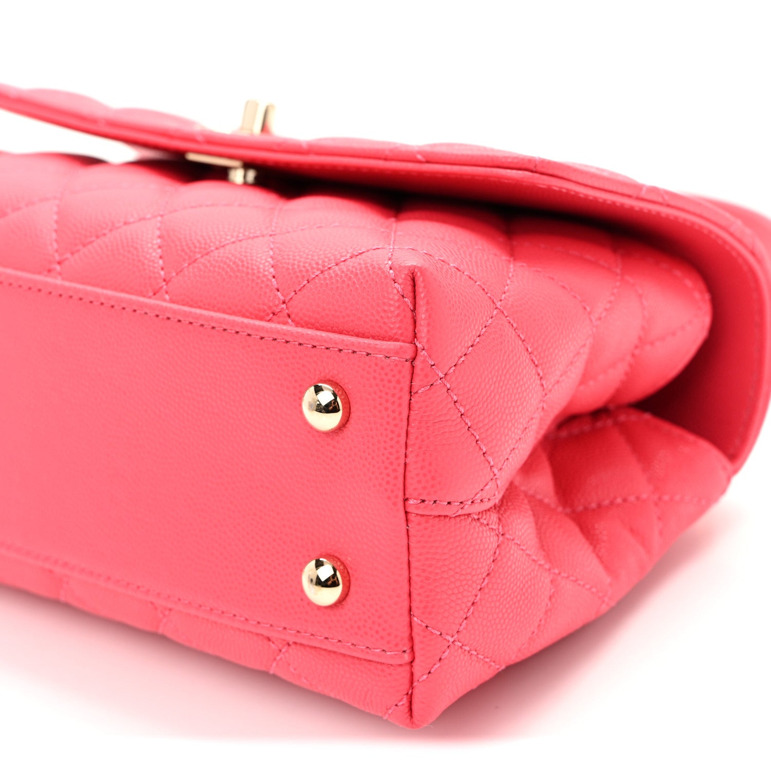 Chanel Caviar Quilted Mini Coco Handle Flap Pink 10 of 11