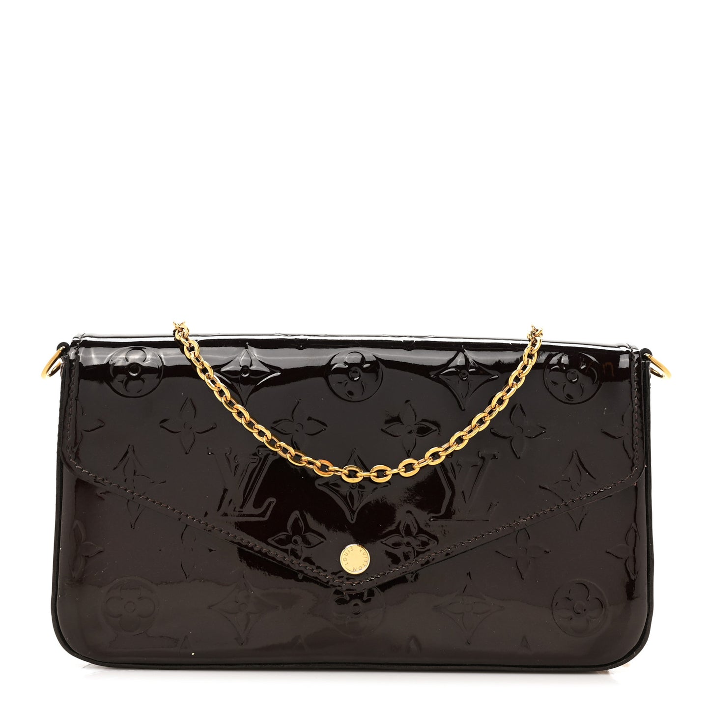 Vernis Pochette Felicie Chain Wallet Amarante