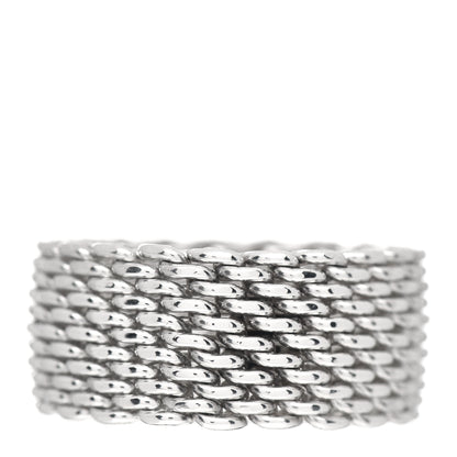 Tiffany Sterling Silver Somerset Mesh Ring 50 5.5 3 of 4