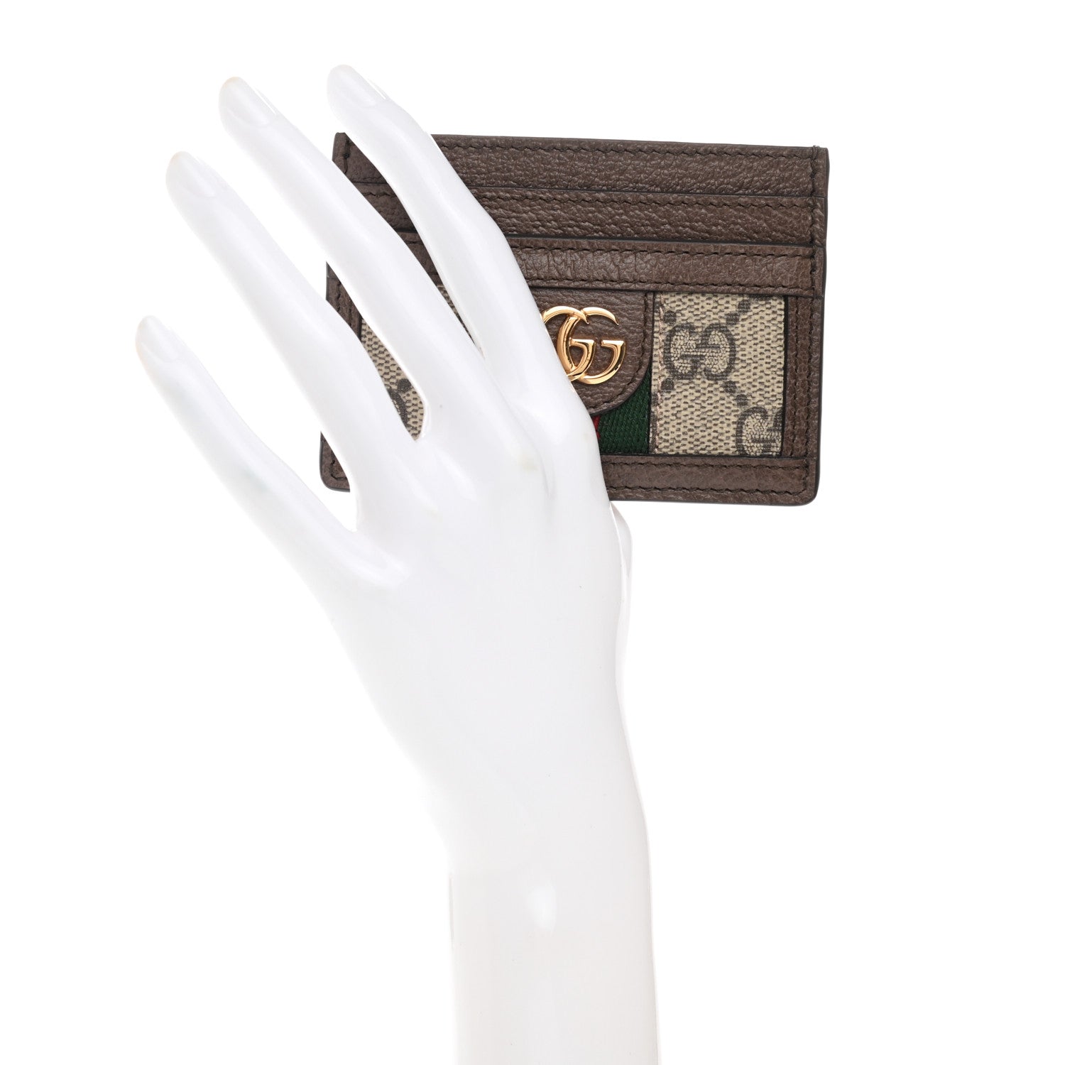Gucci GG Supreme Monogram Ophidia Card Holder Brown 2 of 7