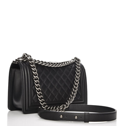 Chanel Calfskin Quilted Medium Boy Flap Black 3 of 8