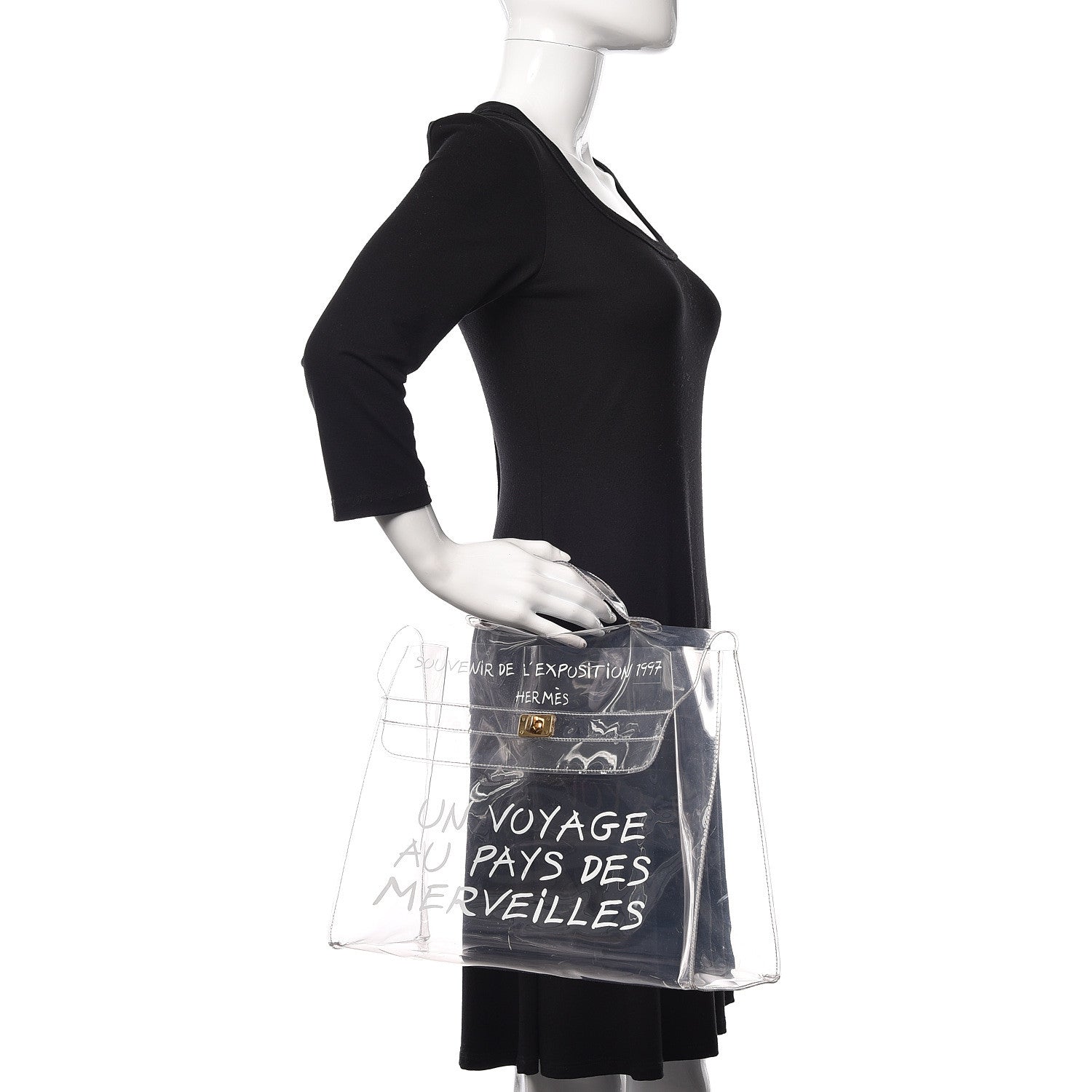 Hermes Vinyl Souvenir De L'Exposition Kelly Transparent 1 of 9