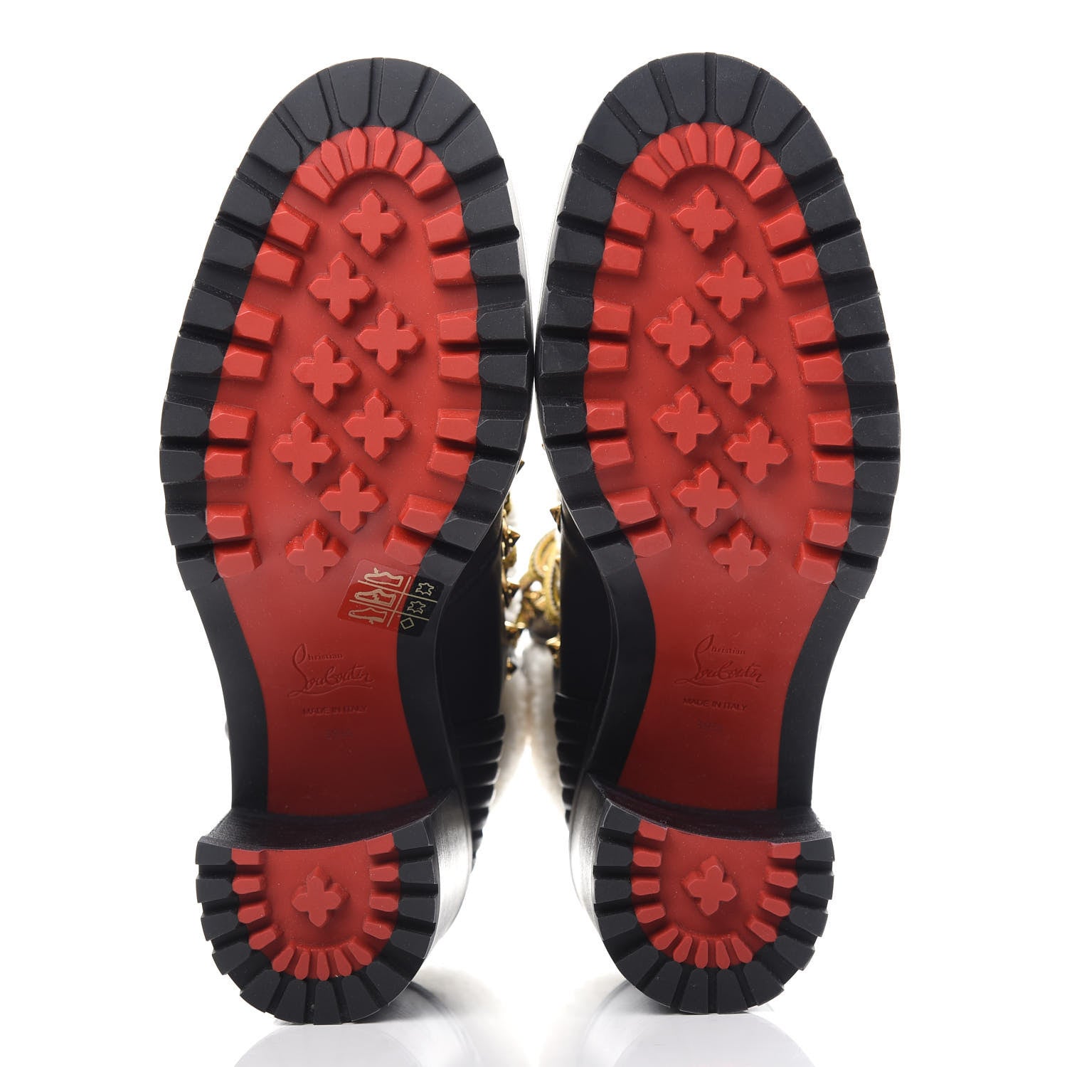 Christian Louboutin Calfskin Shearling Yetita 70 Hiker Booties 39.5 Black 6 of 10