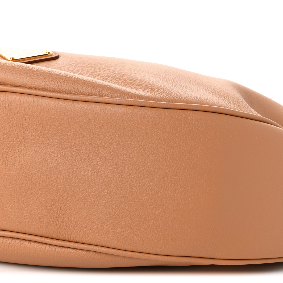 Prada Soft Grain Calfskin Large Demi-Lune Shoulder Bag Naturale 9 of 9