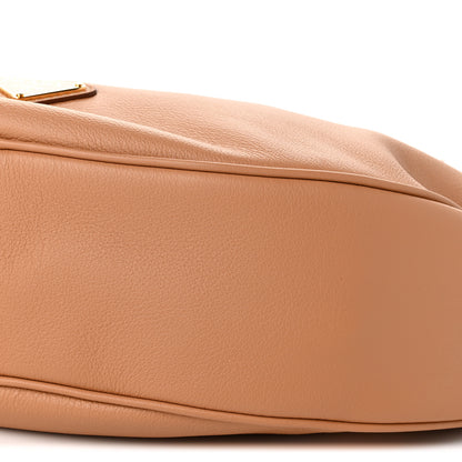 Prada Soft Grain Calfskin Large Demi-Lune Shoulder Bag Naturale 9 of 9