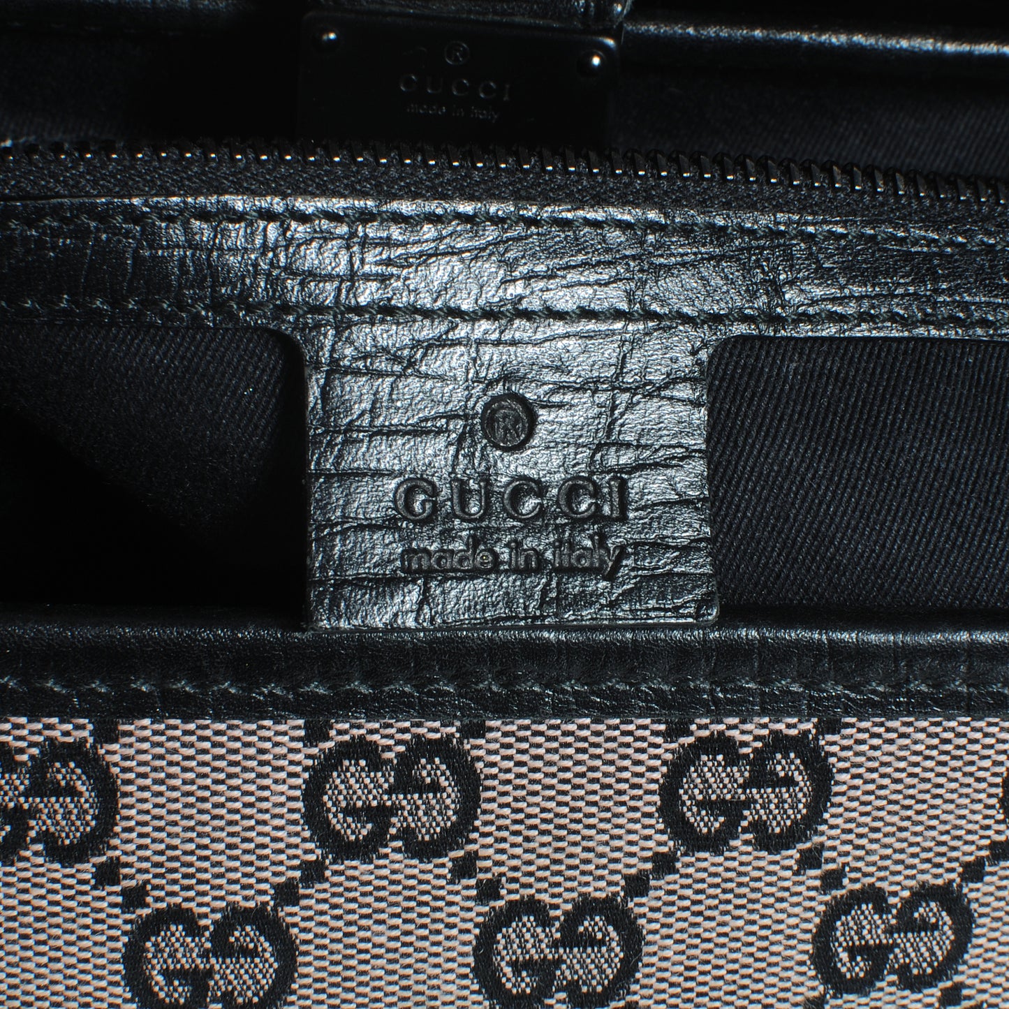 Monogram Bamboo Bullet Satchel Black