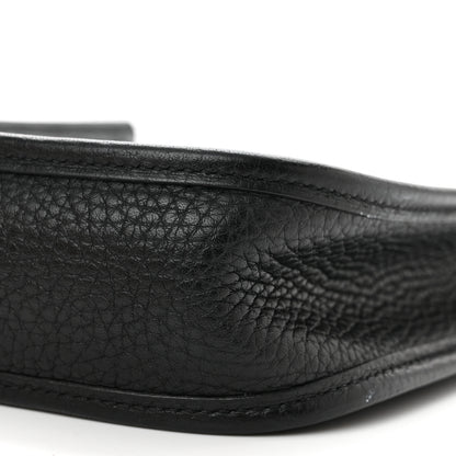 Hermes Taurillon Clemence Amazone Sangle Cavale Evelyne TPM Black Noisette 11 of 13
