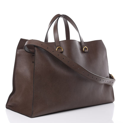Gucci Calfskin Web Large Top Handle Bag Brown 3 of 17