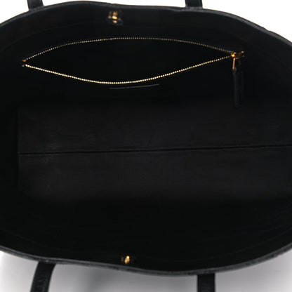 Saint Laurent Crinkled Calfskin Quilted East West Shopping Tote Black 11 of 11