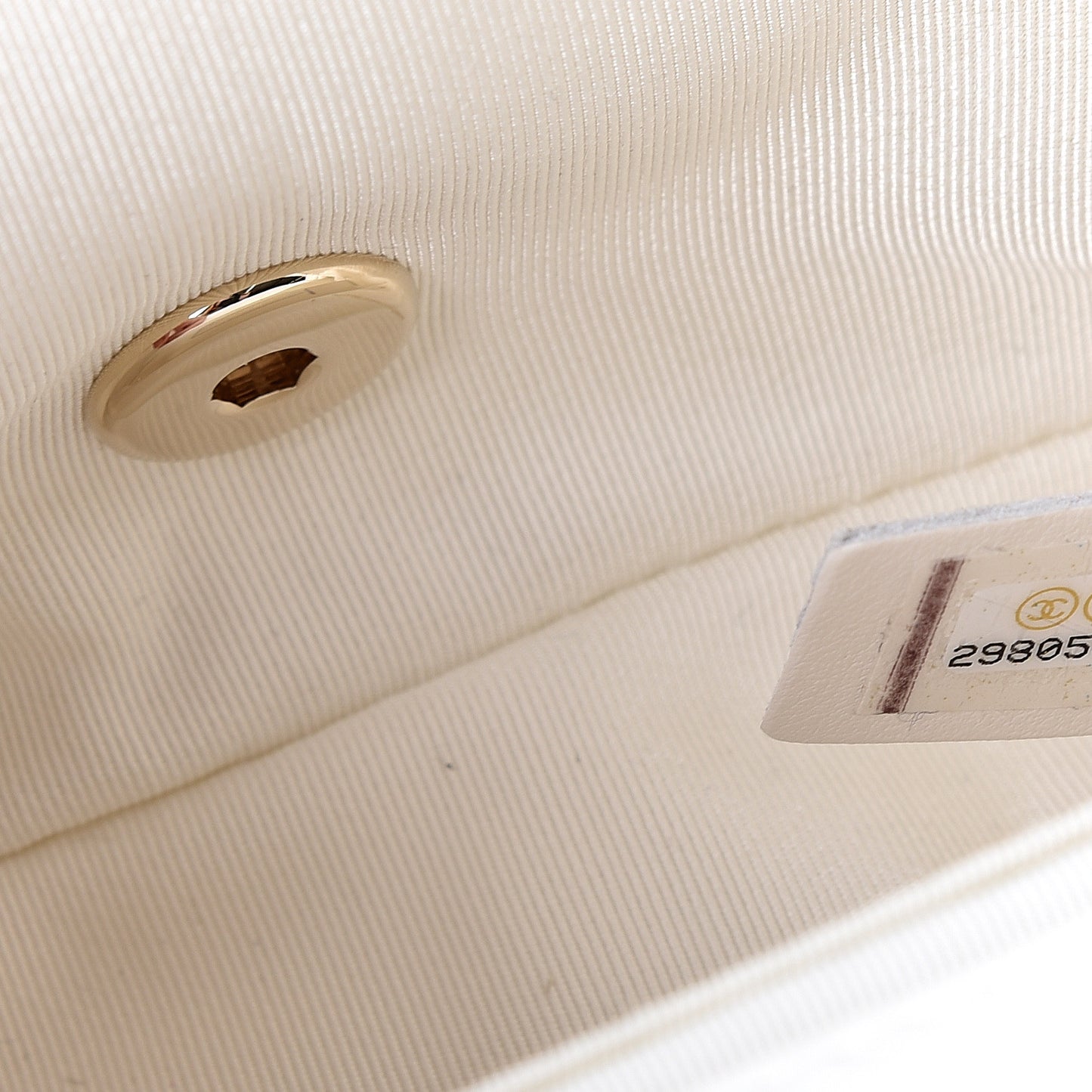 Lambskin Quilted Mini My Precious Flap White
