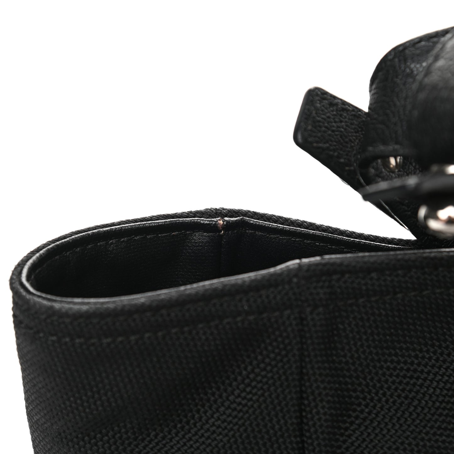 Coated Canvas Large Paris Biarritz Tote Black