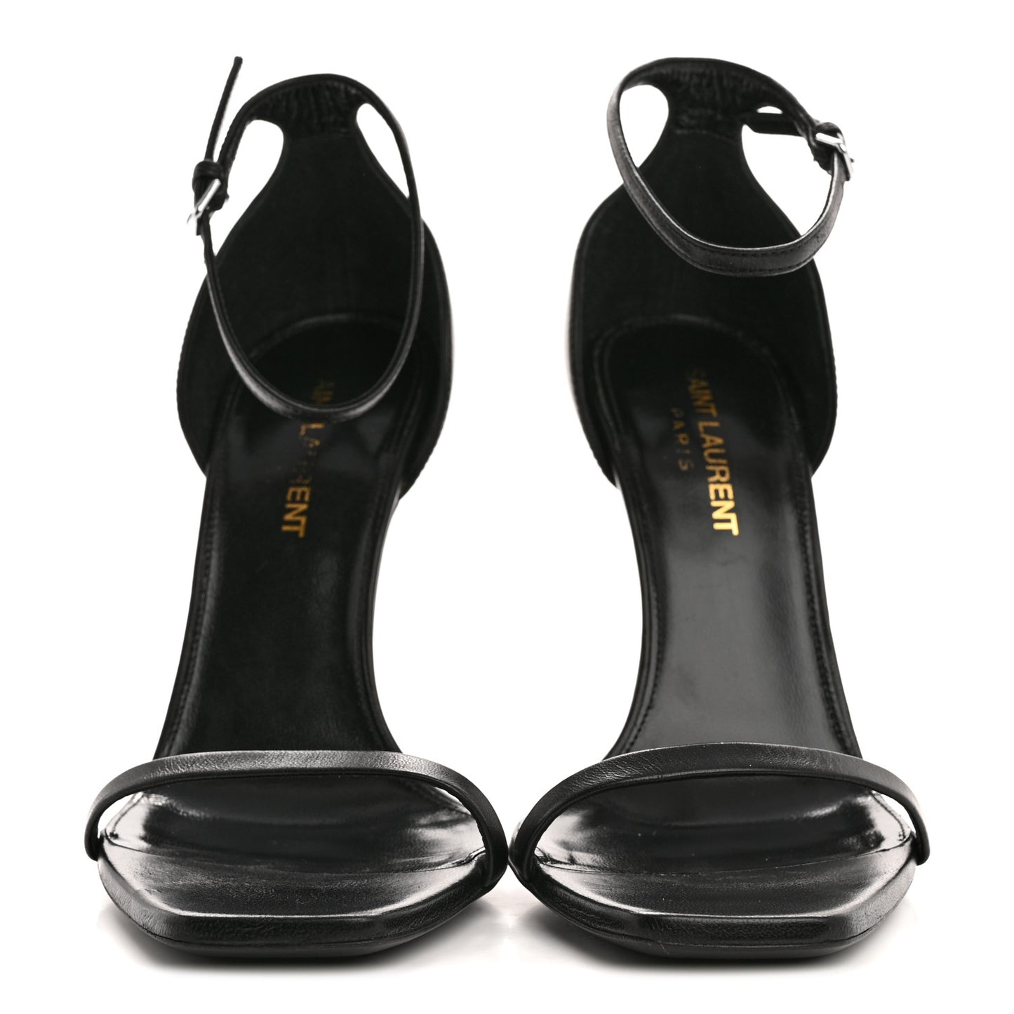 Calfskin Opyum 110 Sandals 37 Black Silver