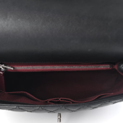 Chanel Caviar Quilted Medium Coco Handle Flap Black 5 of 9
