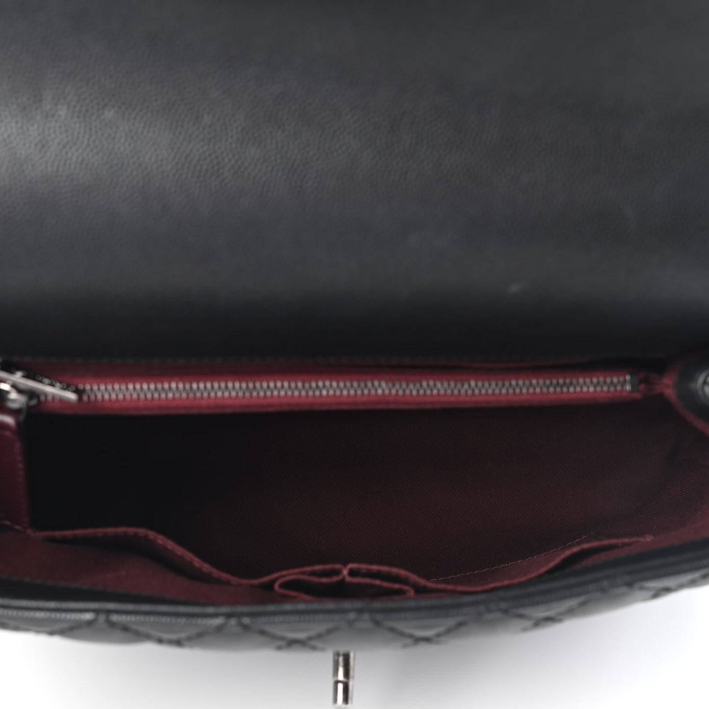 Caviar Quilted Medium Coco Handle Flap Black