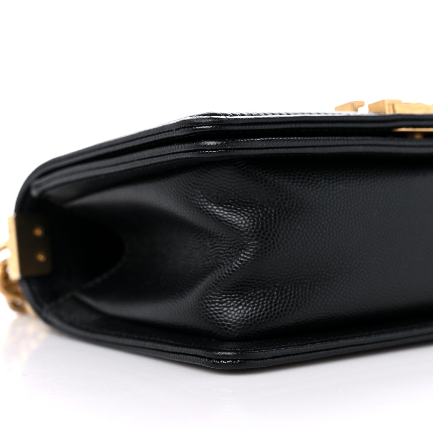 Caviar Quilted Small Boy Flap Black