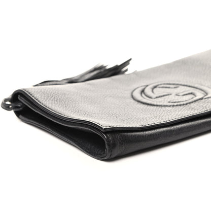 Gucci Pebbled Calfskin Medium Soho Clutch Black 8 of 9
