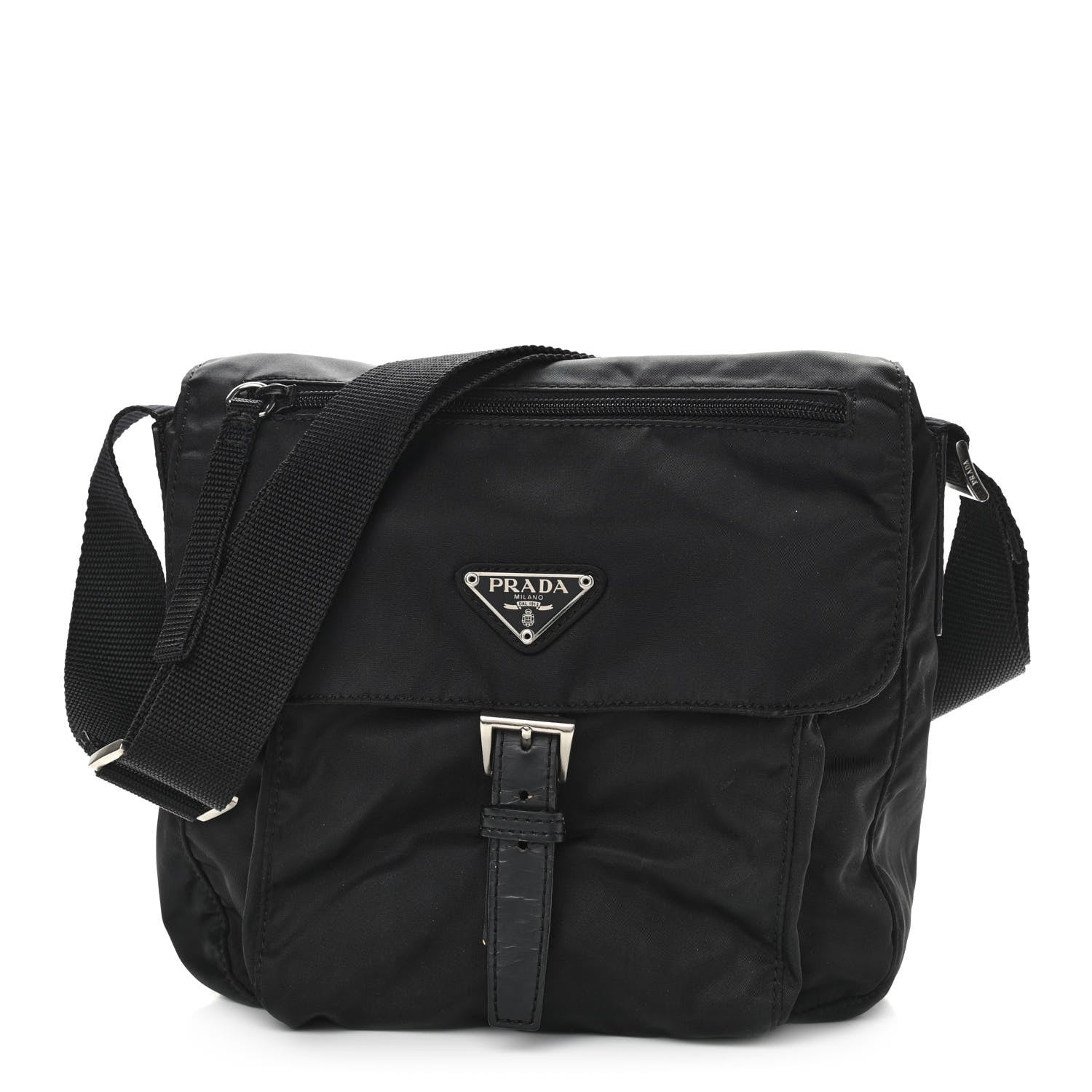 Prada Nylon Vela Messenger Black 1 of 13