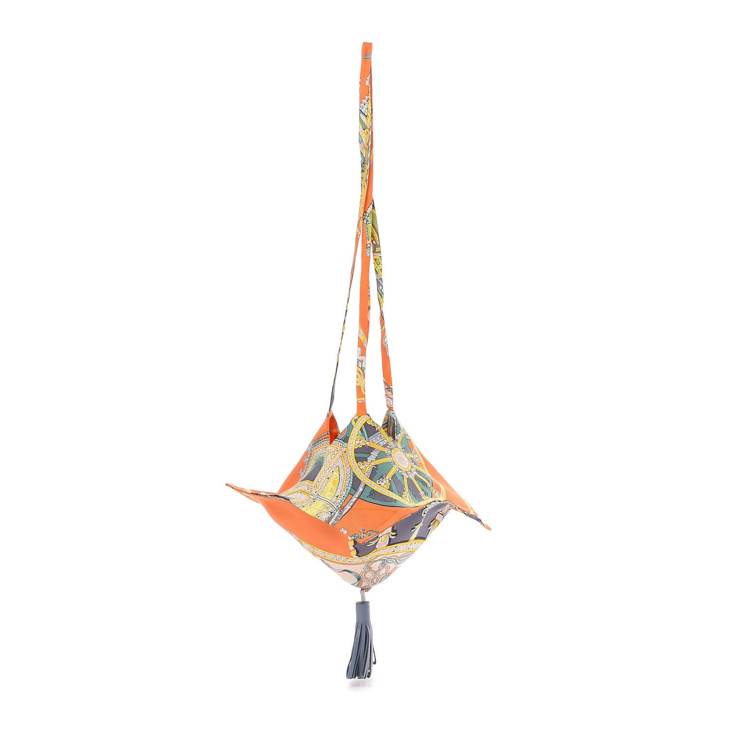 Hermes Silk Petit H Net Bag Orange 2 of 8