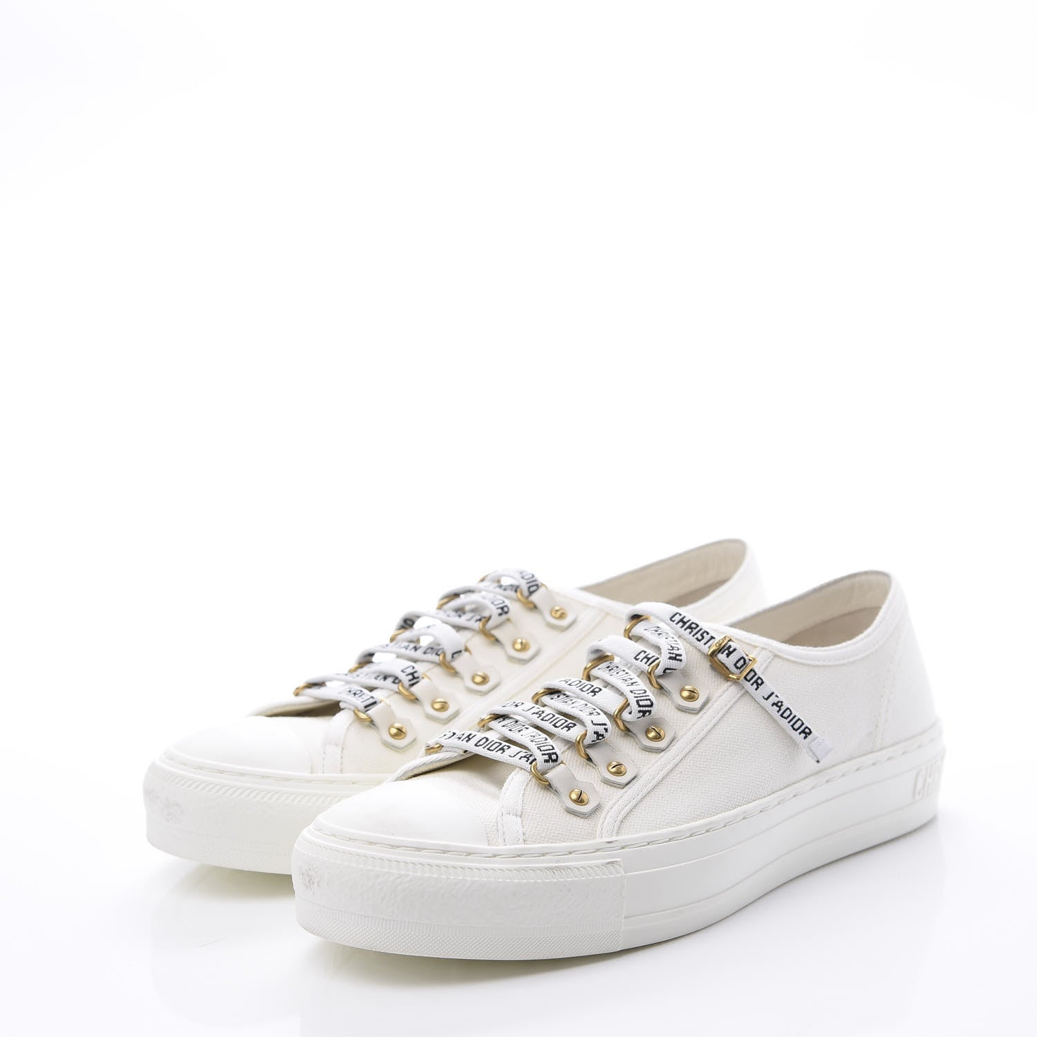 Christian Dior Canvas Walk'n Dior Low Top Sneakers 38 White 2 of 10