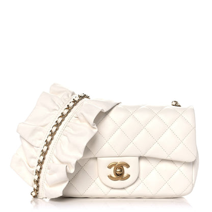 Chanel Lambskin Quilted Mini Romance Rectangular Flap White 1 of 11