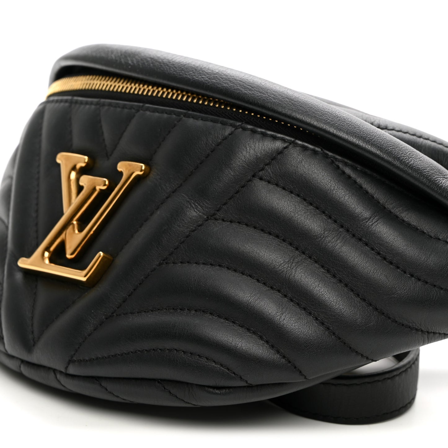 Calfskin Quilted New Wave Bumbag Black