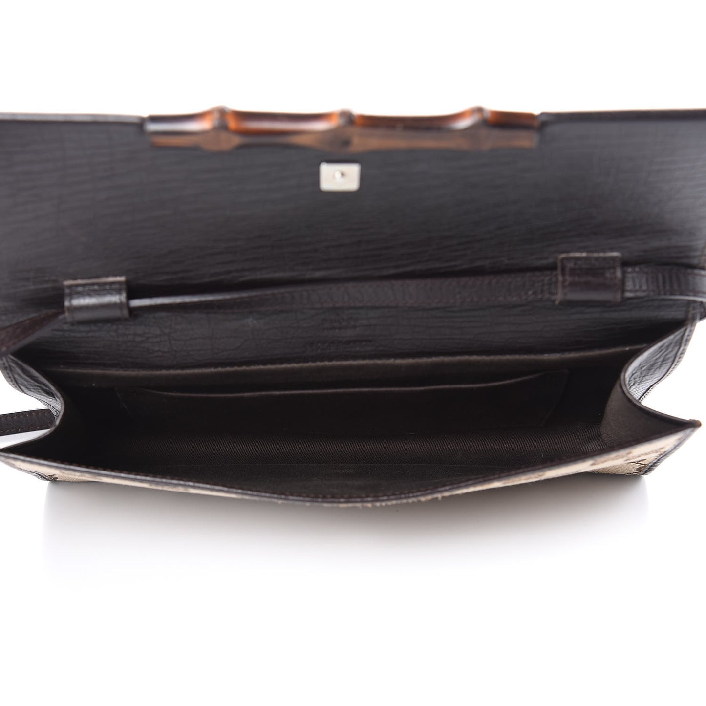 Monogram Bamboo Bar Clutch Dark Brown