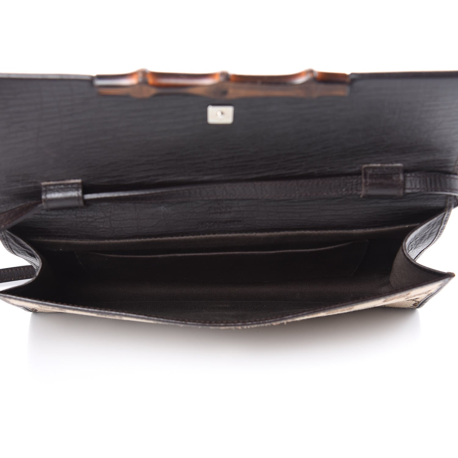 Gucci Monogram Bamboo Bar Clutch Dark Brown 5 of 10