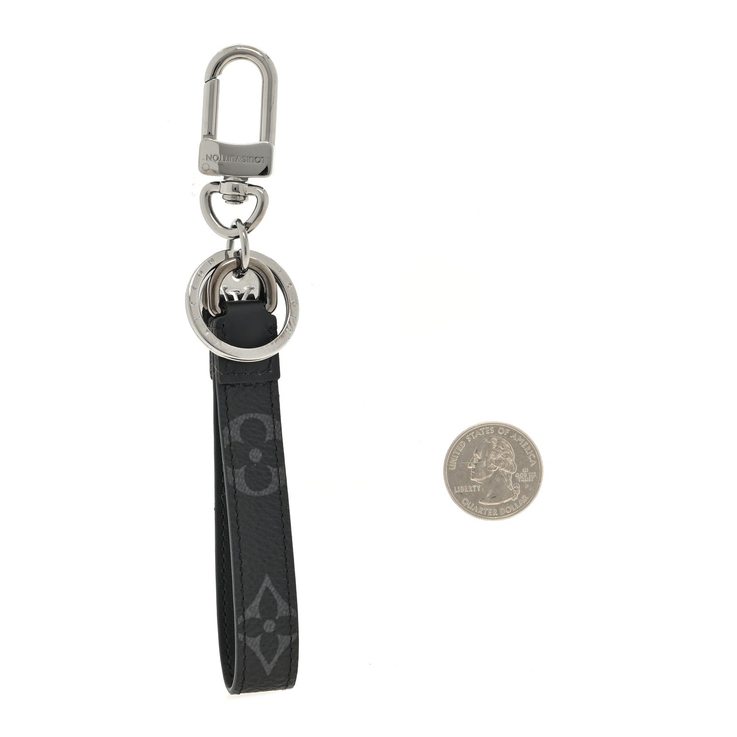 Louis Vuitton LOUIS VUITTON Monogram Eclipse Dragonne Bag Charm Key Holder 2 of 3