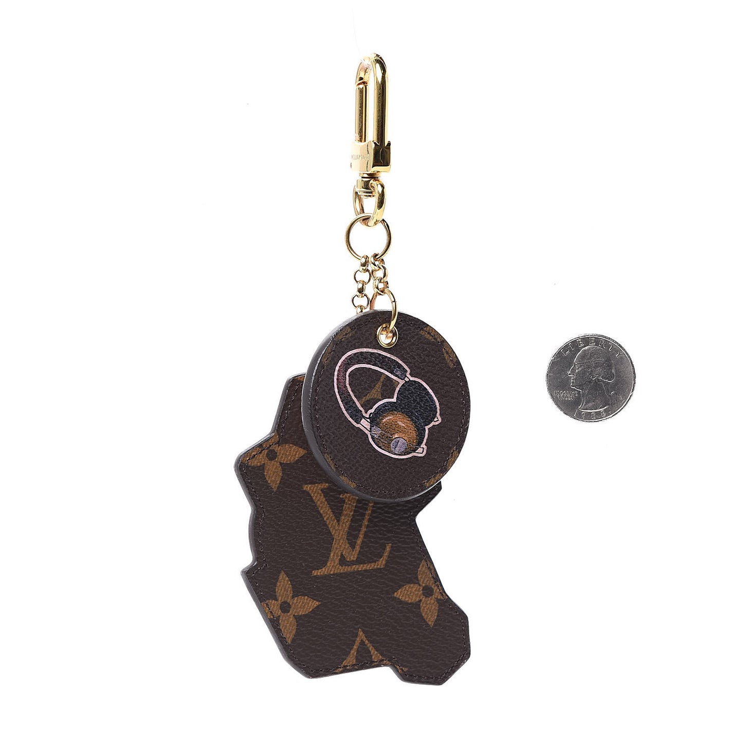 Calfskin Monogram World Tour Bag Charm Key Holder