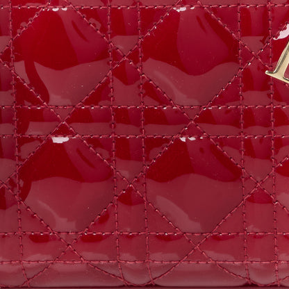 Christian Dior Patent Cannage Mini Lady Dior Red 8 of 10