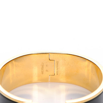 Hermes Enamel Wide Clic Clac H Bracelet PM Black 4 of 5