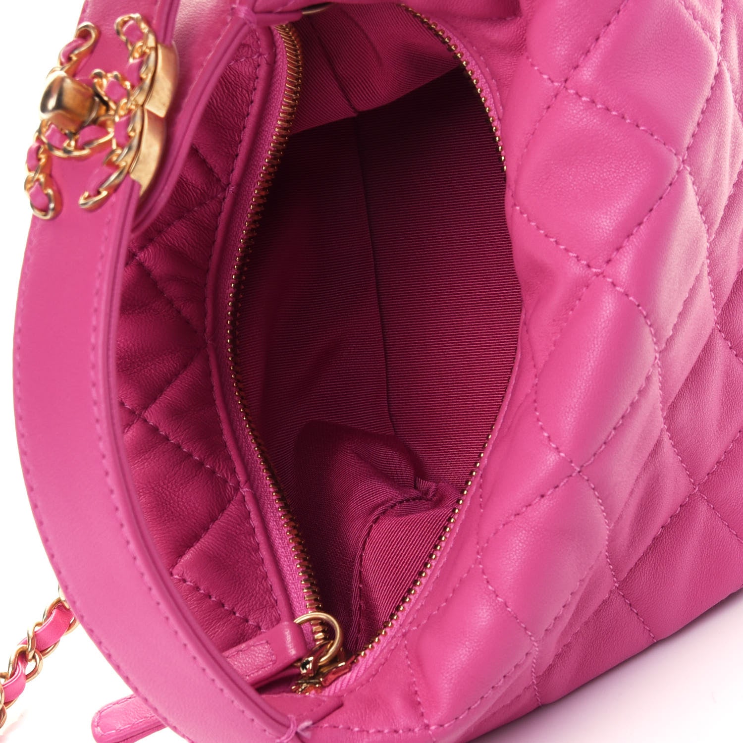 Chanel Lambskin Quilted Small Perfect Meeting Hobo Pink 4 of 4