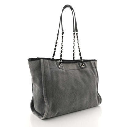Chanel Canvas Sequin Small Deauville Tote Charcoal 3 of 13