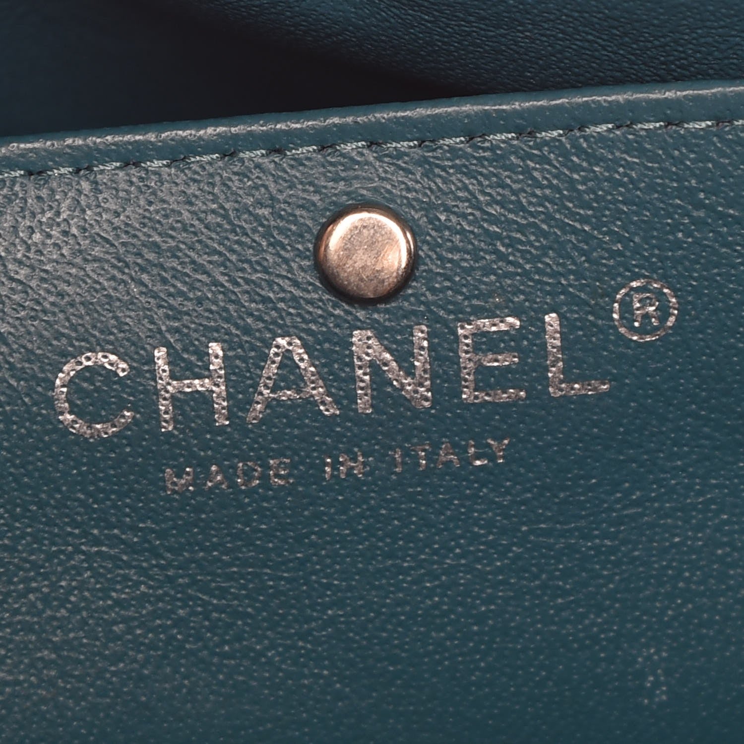 Chanel Lambskin Quilted Clutch With Chain Flap Turquoise 7 of 13