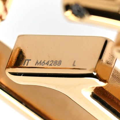 Louis Vuitton Metal Louise Hoop Earrings Gold 4 of 5